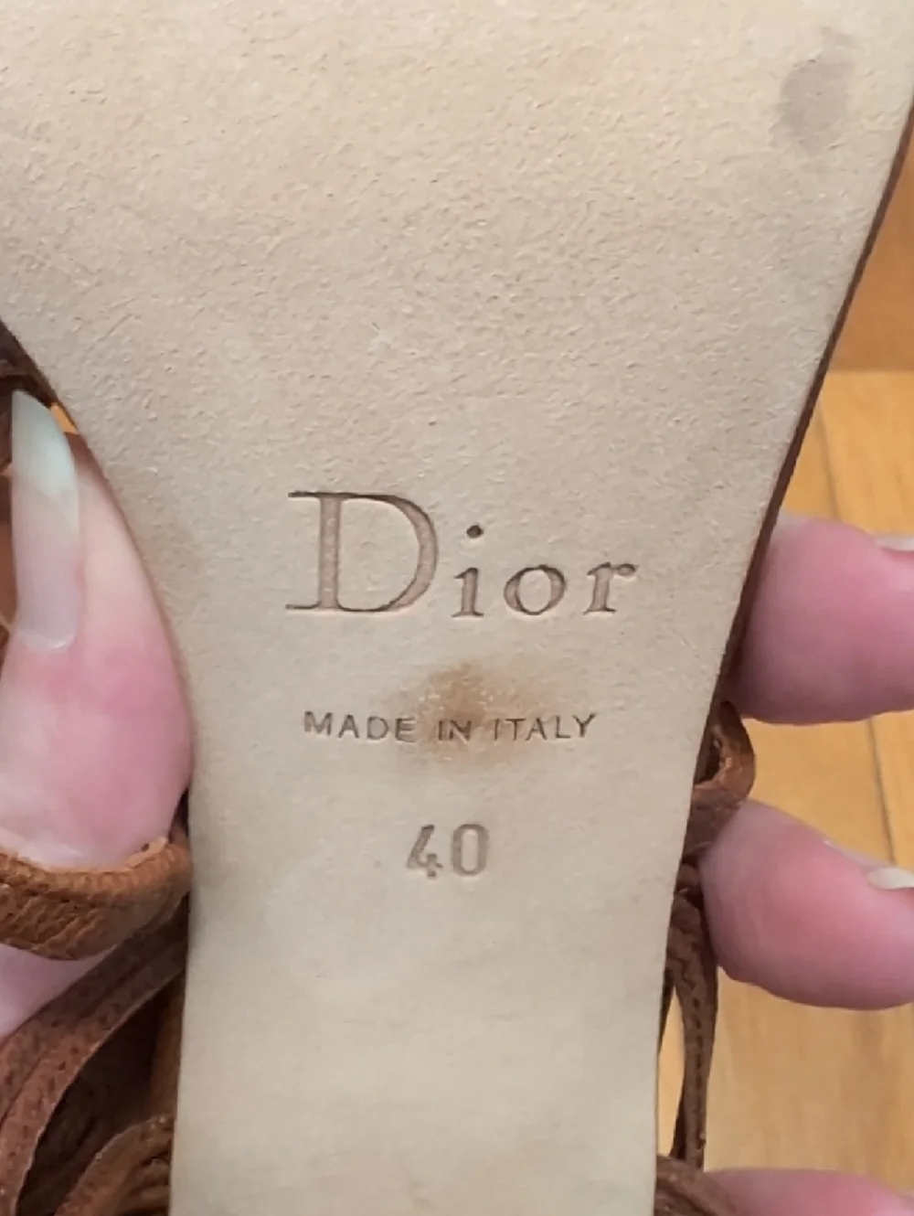 Dior Brown Leather Strapy High-Heel Sandals - Picture 9 of 13